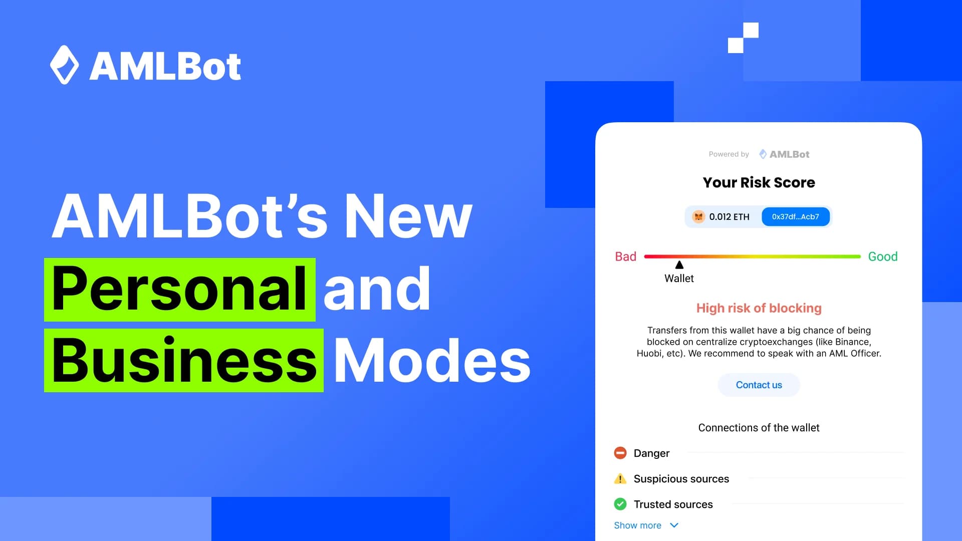 AMLBot’s Risk Score Update: New Personal and Business Modes